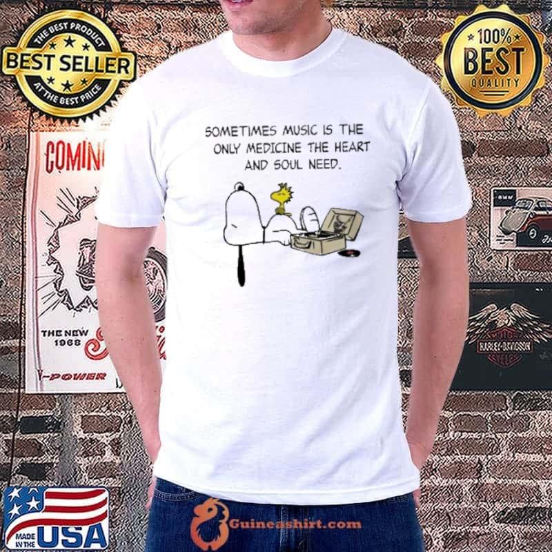 Snoopy and woodstocks sometimes music is the only medicine the heart and soul need s Unisex