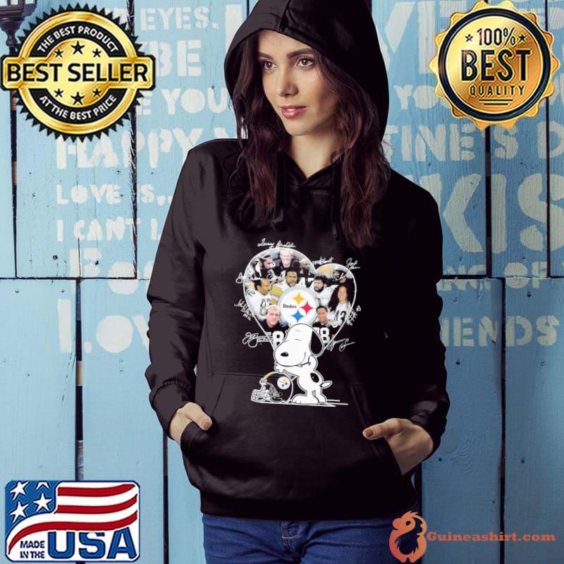 Snoopy Steelers love heart signatures s Hoodie