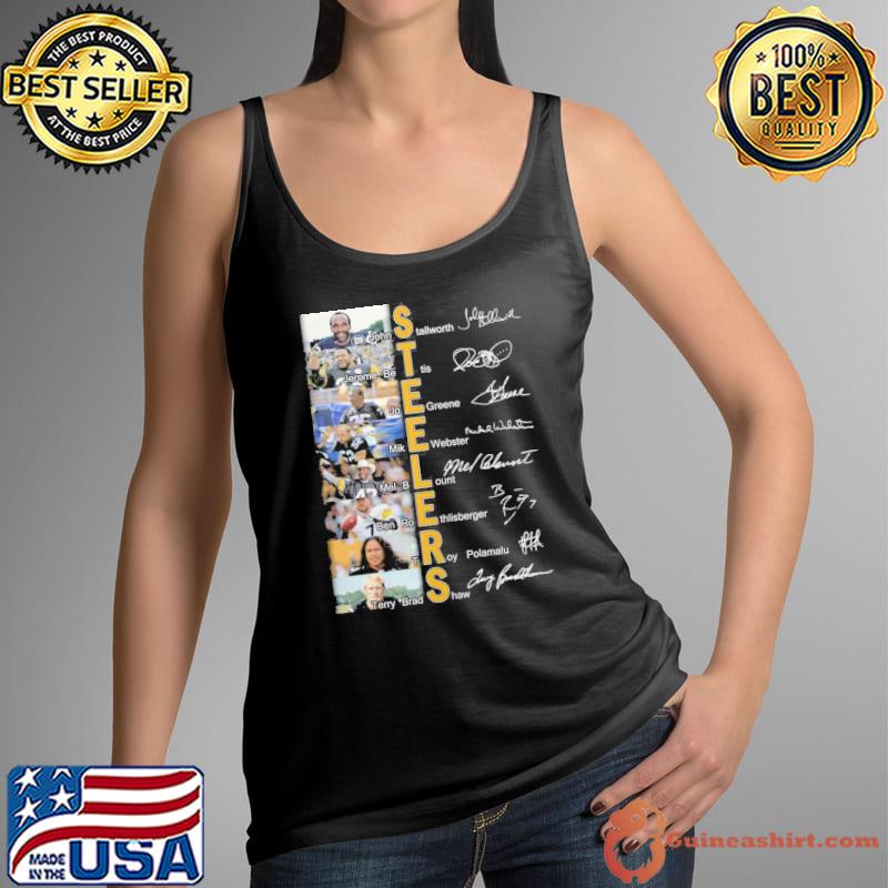 Steelers signatures John Stallworth Jerome Bettis s Tank Top