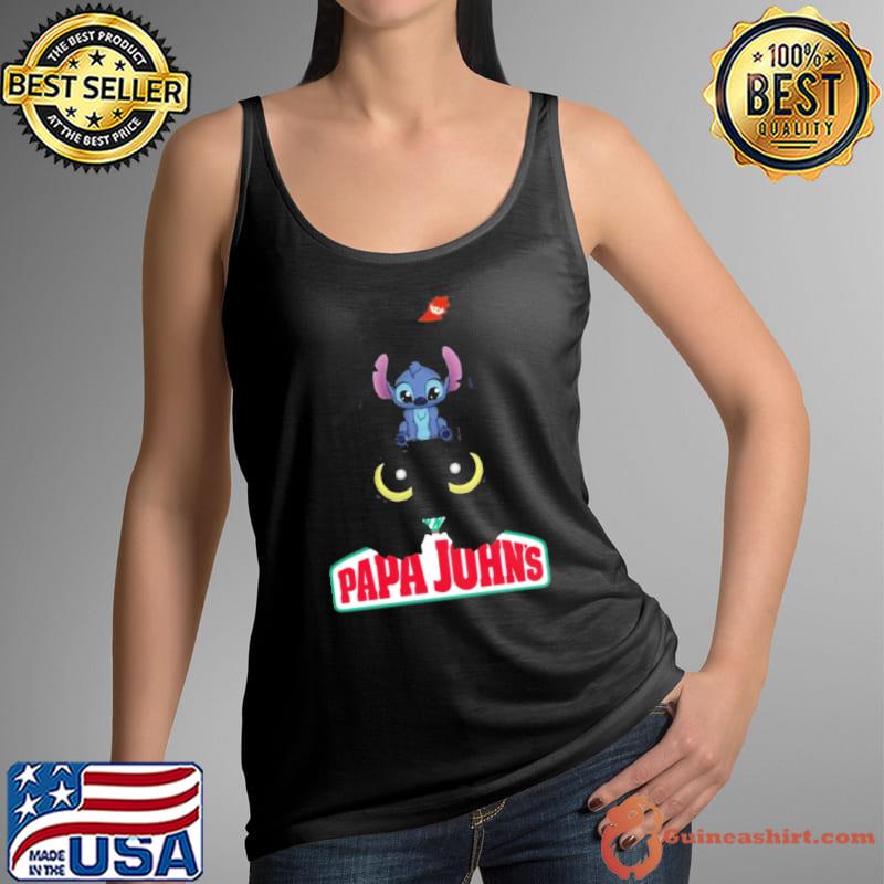 Stitch and Toothless Papa John's s Tank Top
