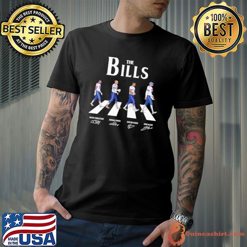 The Bills signatures Walking Abbey Road shirt