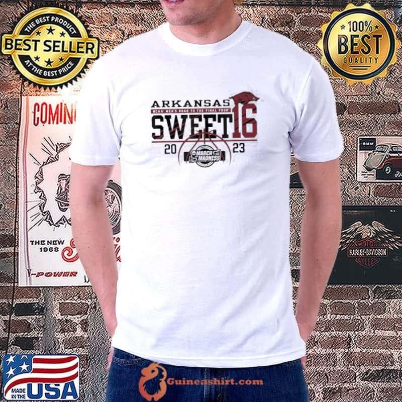 The Road To Final Four Arkansas Razorbacks Men’s Sweet 16 2023 March Madness Shirt Unisex