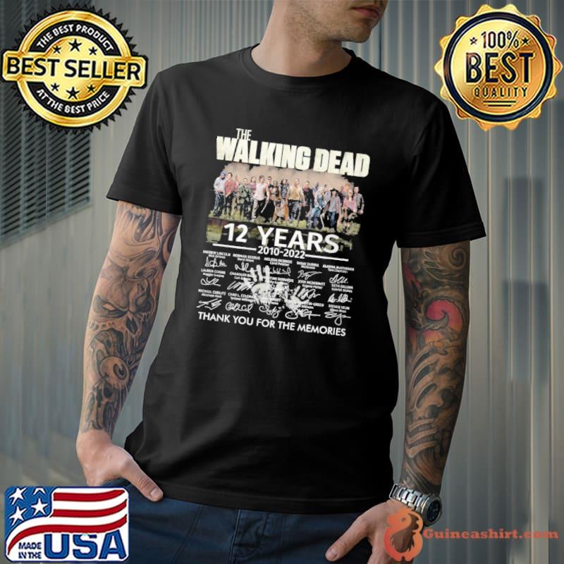 The Walkong Dead 12 years 2010 2022 thank you for the memories signatures shirt