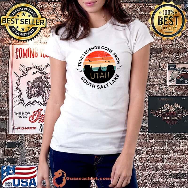 True Legends Come From South Salt Lake Utah Vintage Sunset T-Shirt
