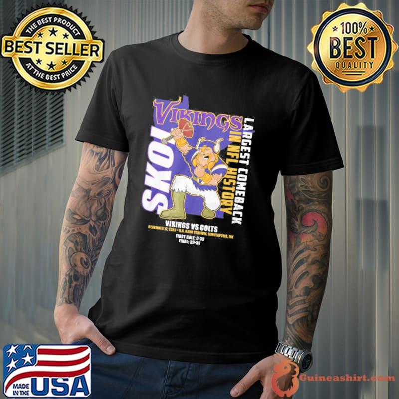 Vikings skil largest comeback in NFL history vs Colts first half shirt