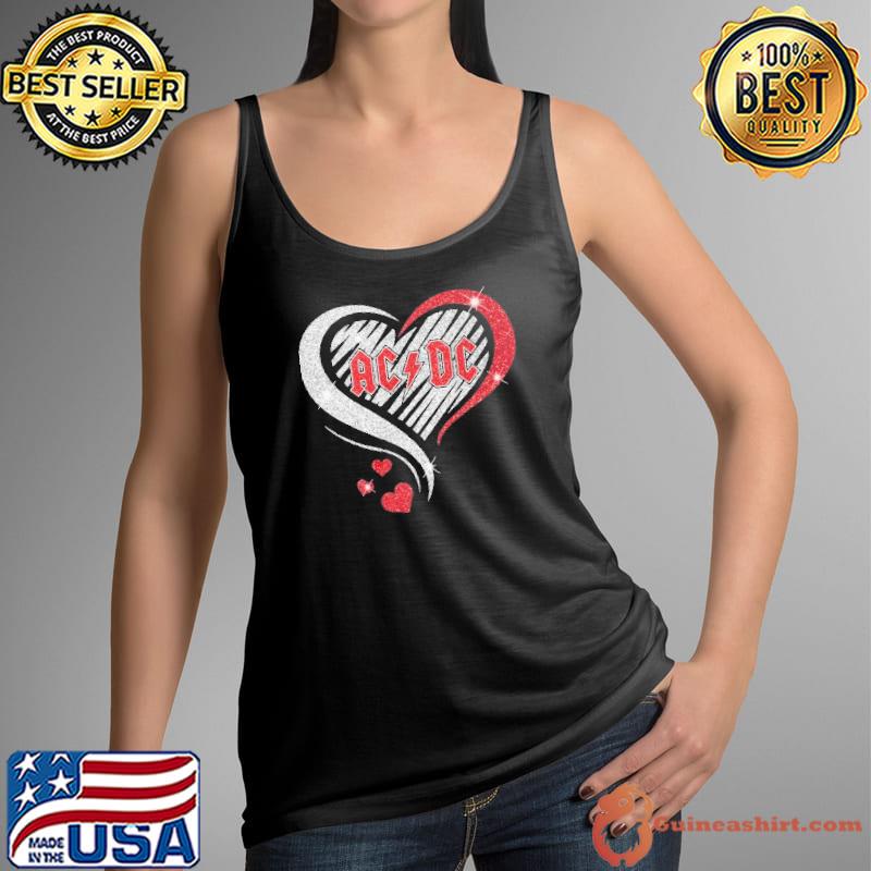 AC DC band heart love diamond s Tank Top