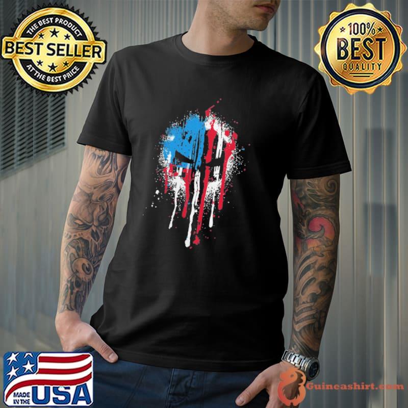 American Punisher skull flag Shirt