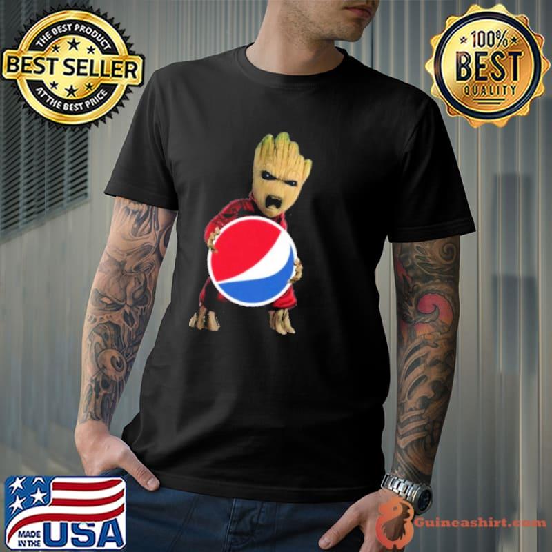 Baby Groot hug Pepsi shirt