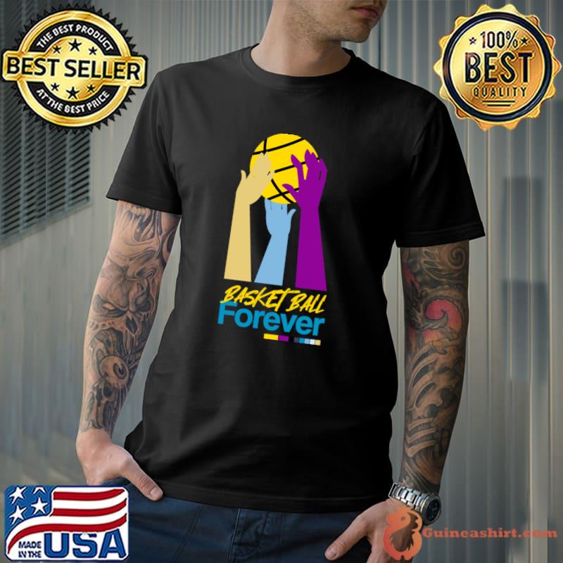 Basketball forever team psychedelic colour style T-Shirt