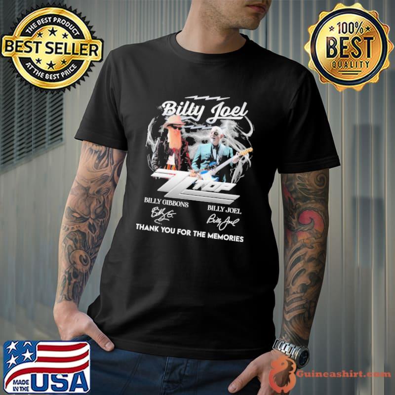 Billy Joel ZZ top thank you for the memories signature shirt