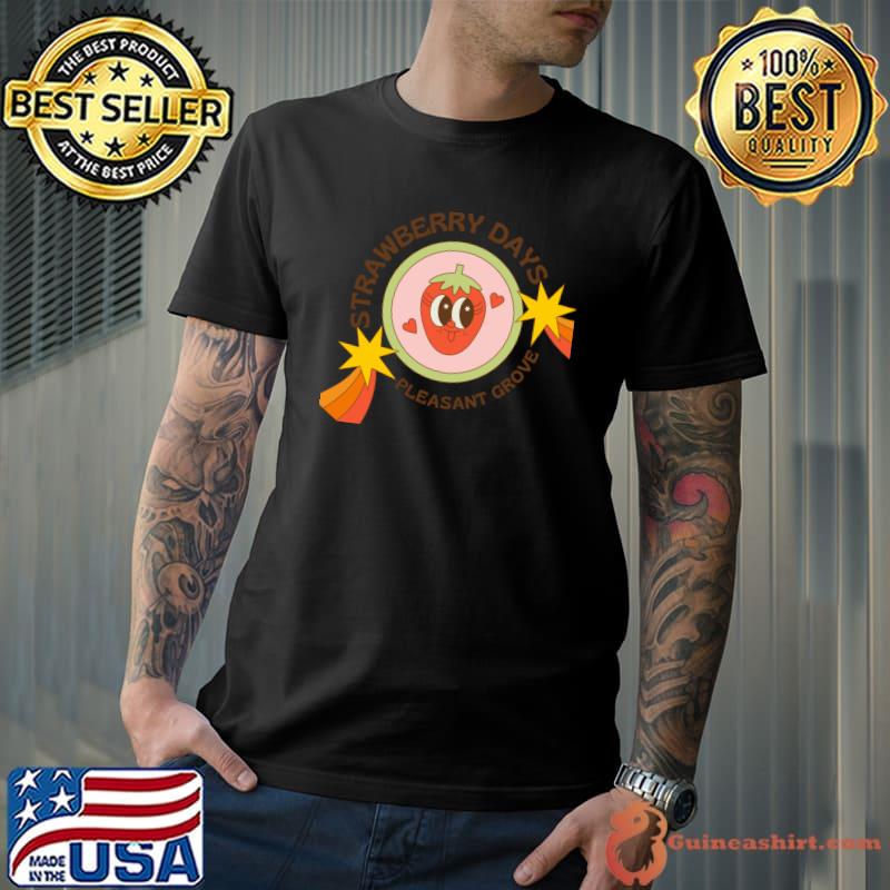 Cute Strawberry Strawberry Days Pleasant Grove Utah Stars T-Shirt