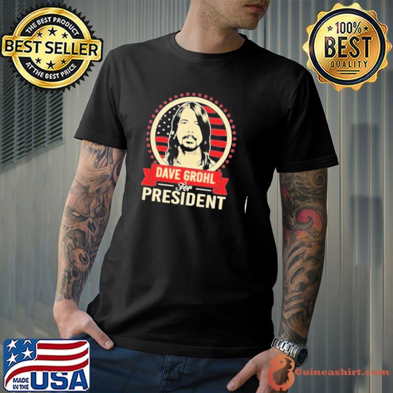 Dave grohl for president America flag shirt