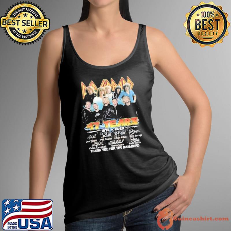 Def Leppard 47 years 1976-2023 thank you for the memories signatures s Tank Top