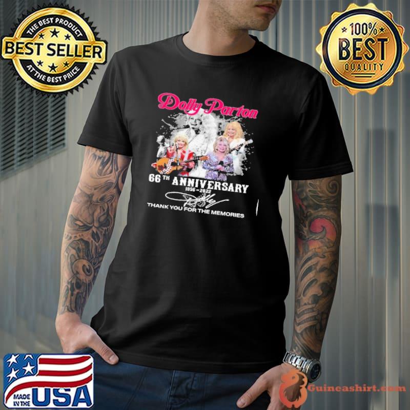 Dolly Parton 66th anniversary 1956-2022 thank you for the memories signature shirt