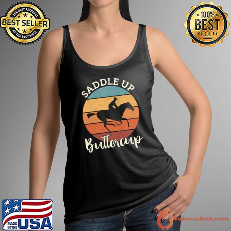 Eat Sleep Derby Saddle Up Buttercup Vintage Repeat Horse Racing Jockey T-Shirt
