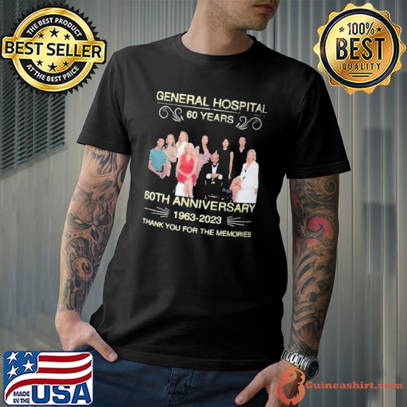 General hospital 60 years 60th anniversary 1963-2023 thank you for the memories shirt