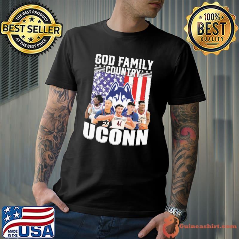 God family country Uconn America flag shirt