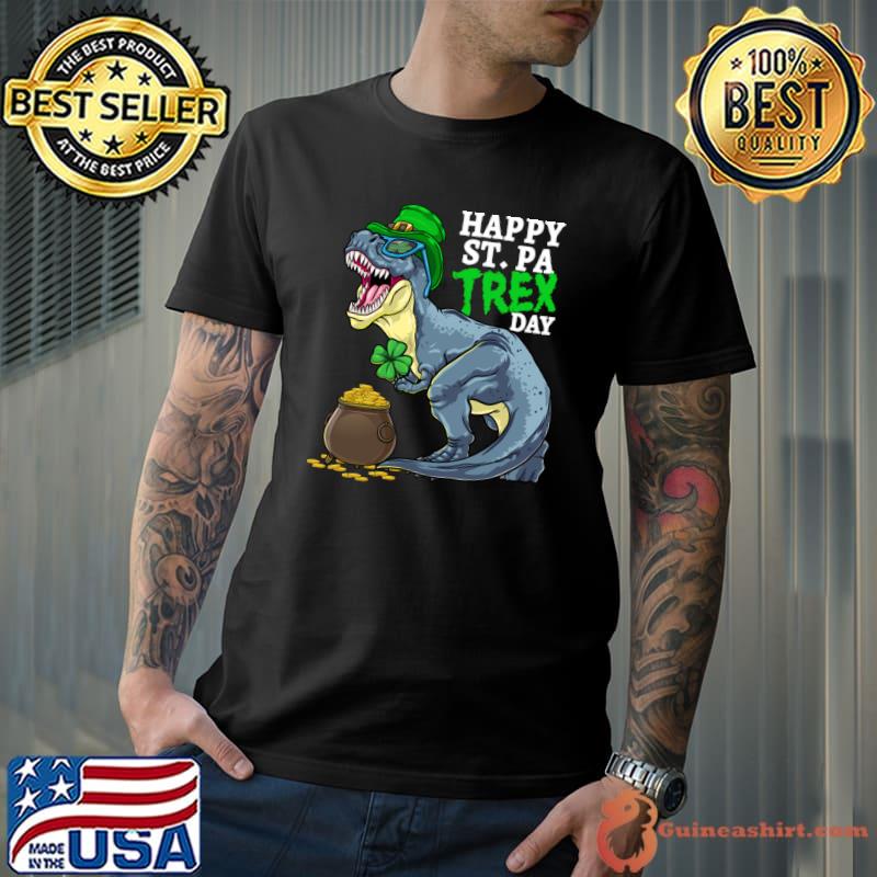 Happy St PaTRex Dinosaur Saint Patrick's Day T-Shirt Unisex