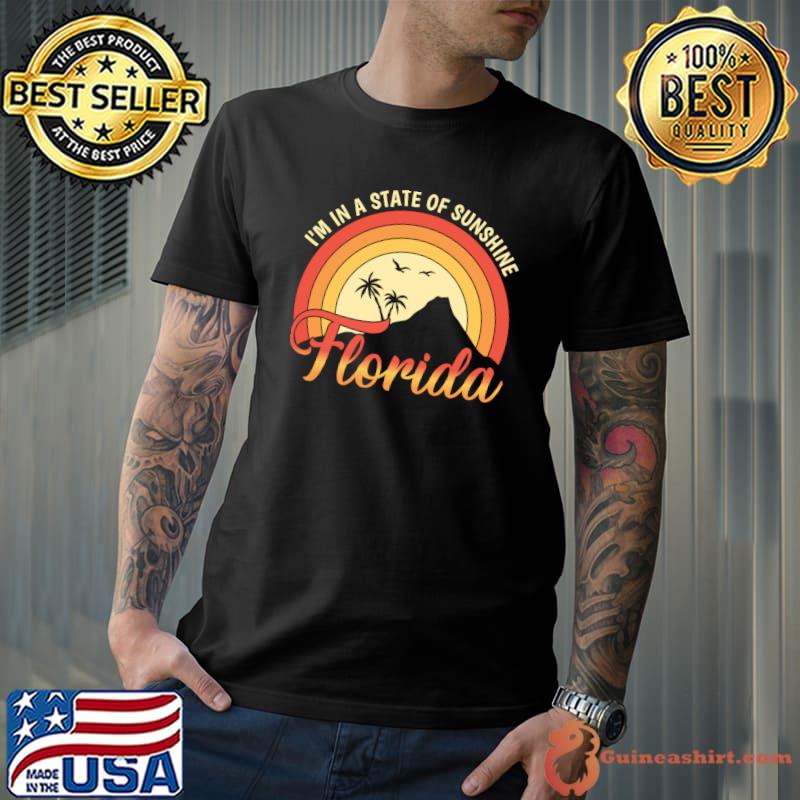 I'm In A State Of Sunshine Florida Mountain Vintage Rainbow T-Shirt