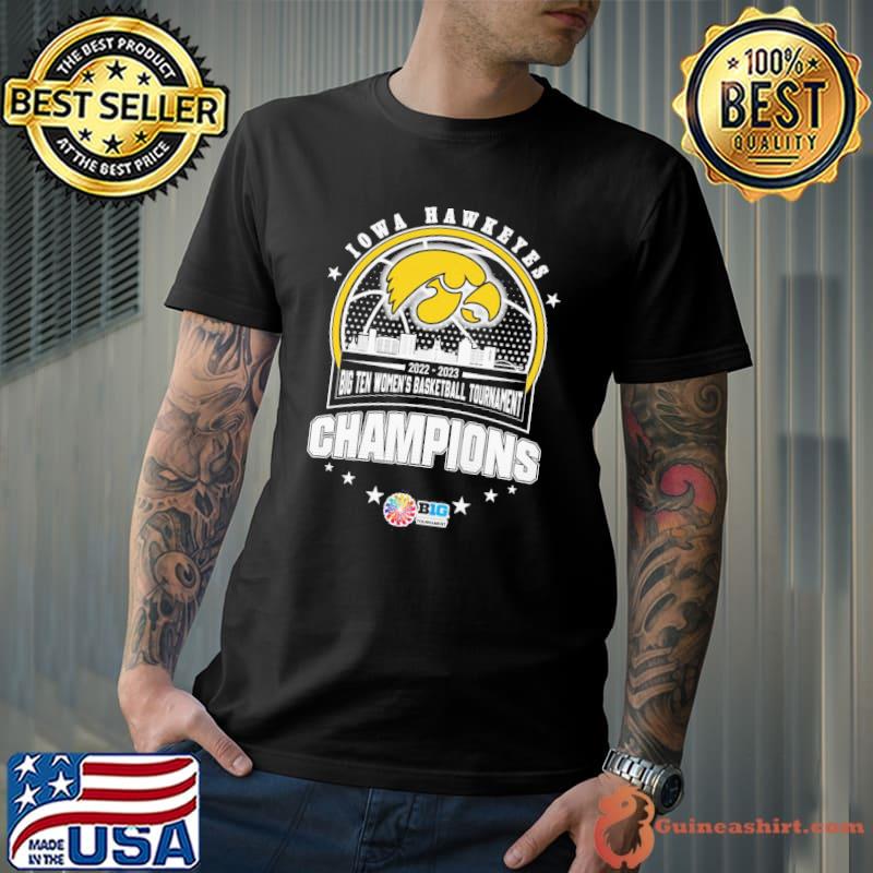 Iowa Hawkeyes 2022-2023 big ten women's basketball tournament champions shirt