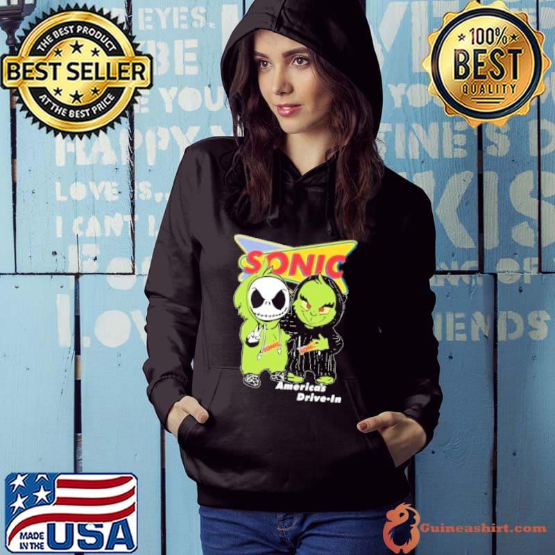 Jack Skellington and grinch Sonic America's drive in s Hoodie