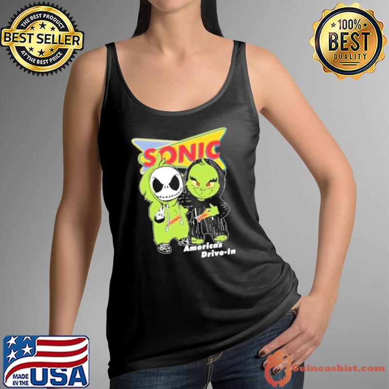 Jack Skellington and grinch Sonic America's drive in s Tank Top