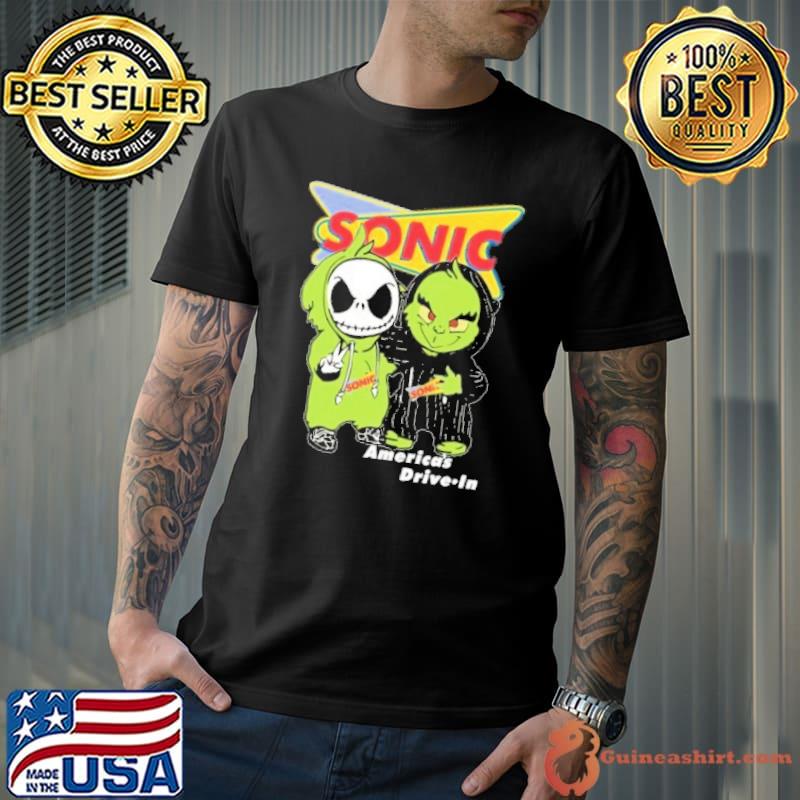 Jack Skellington and grinch Sonic America's drive in shirt