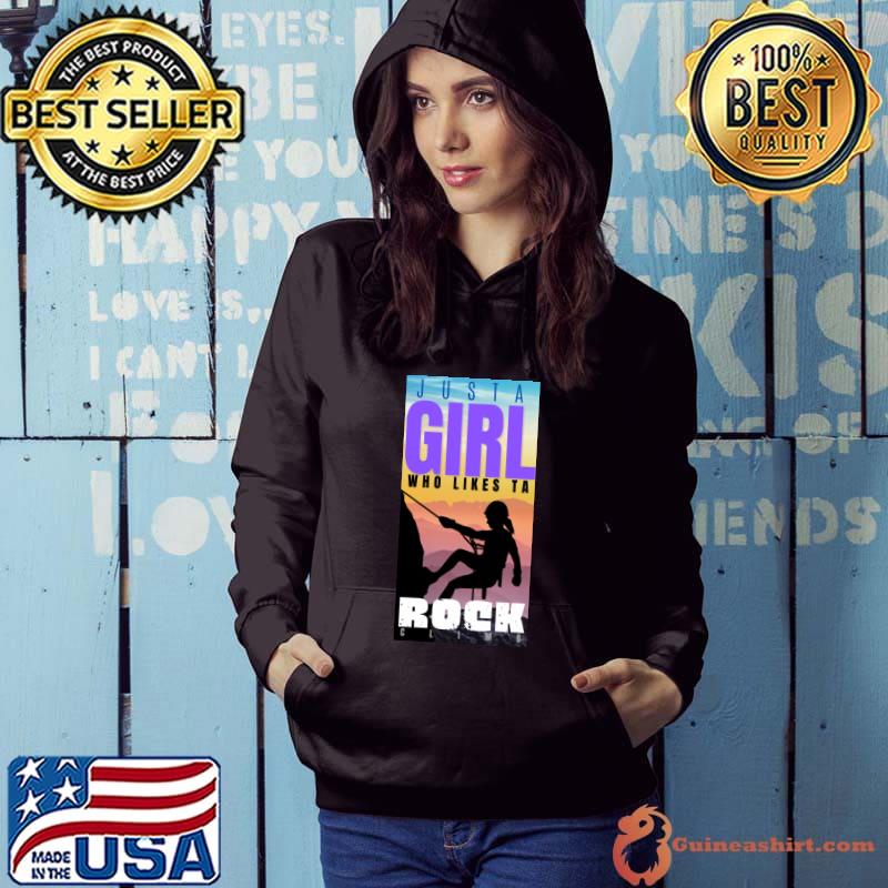 Just a girl who likes ta climb retro mountain T-Shirt Hoodie