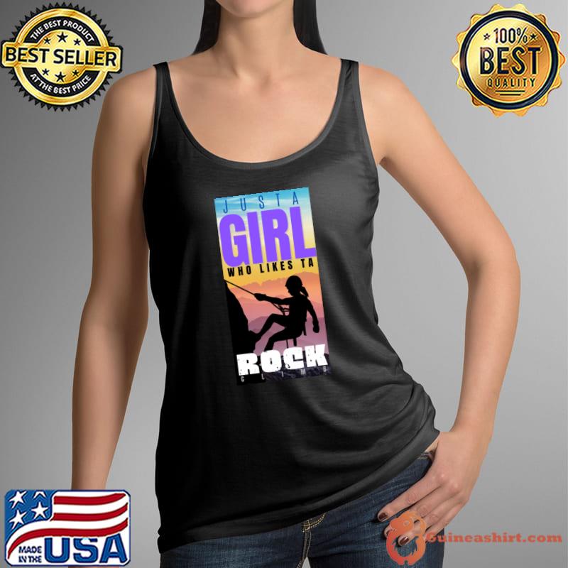 Just a girl who likes ta climb retro mountain T-Shirt Tank Top