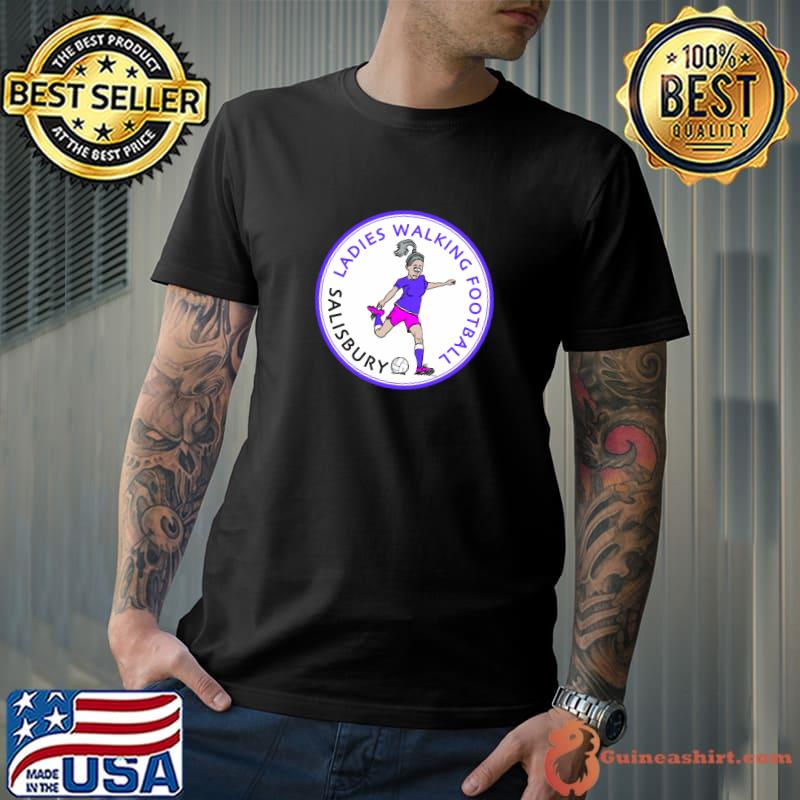 Ladies Walking Football Salisbury Soccer Symbol T-Shirt