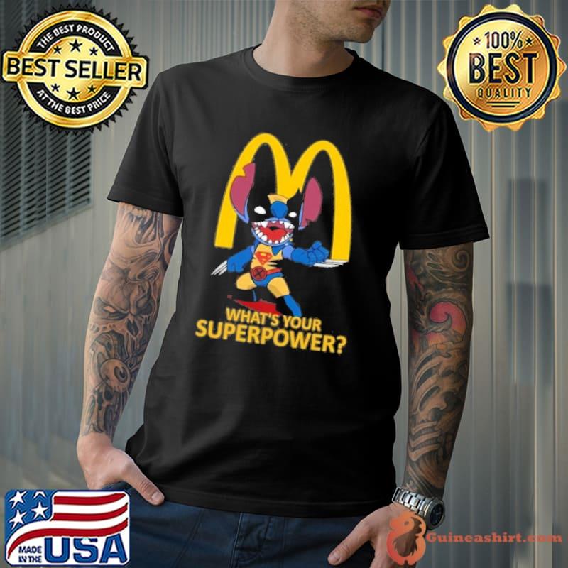 MCDONALD'S what's your superpower Stitch shirt