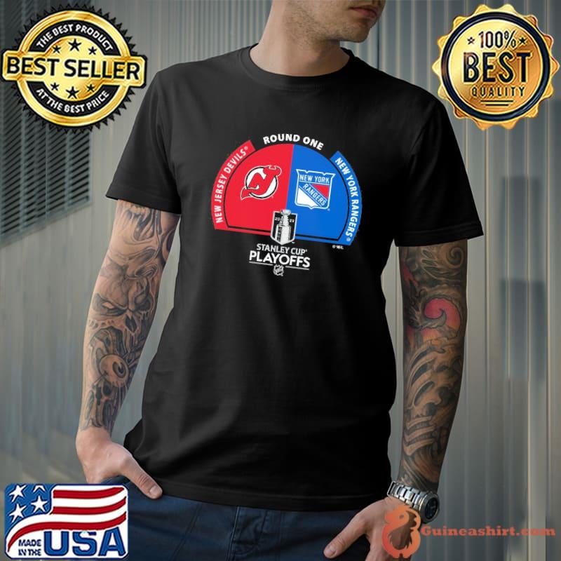 New Jersey Devils vs New York Rangers Match 2023 NHL Stanley cup playoffs matchup shirt