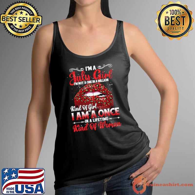 Once In A Lifetime Kind Of Girl Leopard July Girl Birthday T-Shirt