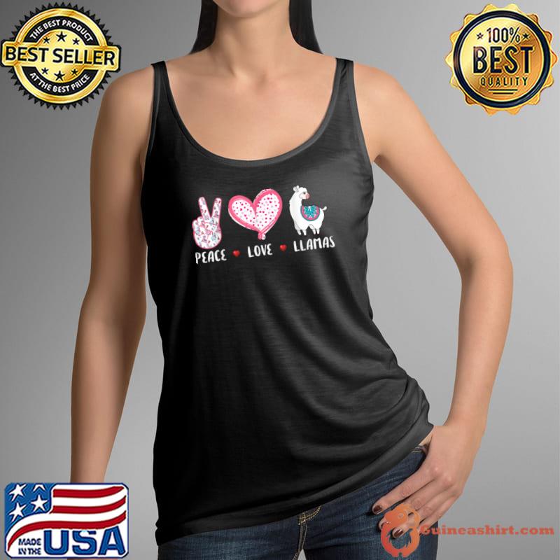 Peace love llamas gift lover heart llama T-Shirt