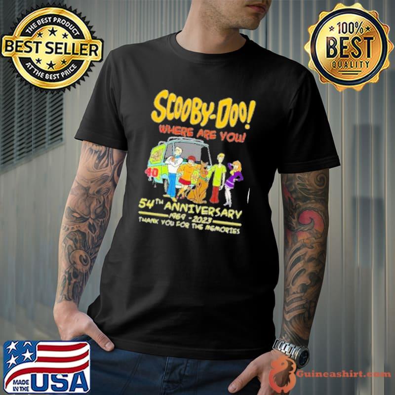 Scooby Doo where are you 54th anniversary 1964-2023 thank you for the memories shirt
