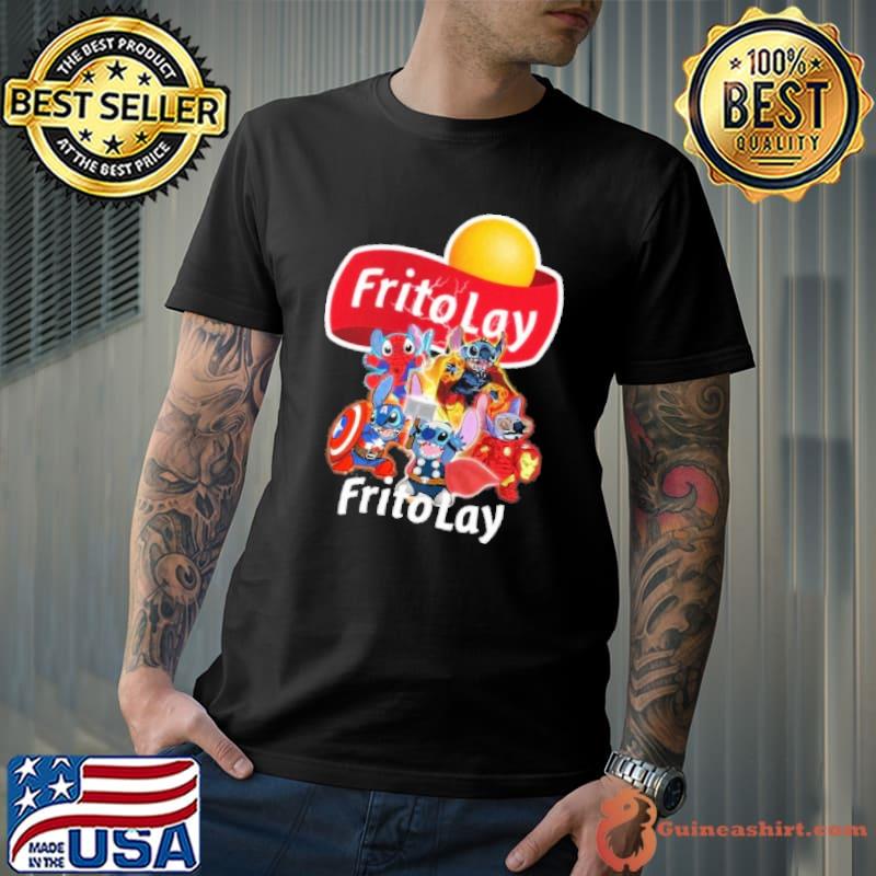 Spider man Captain America Thor stitch Frito Lay shirt