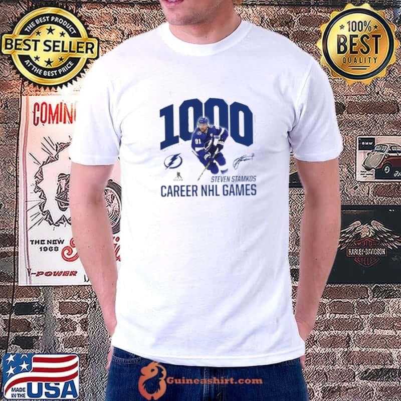 Official steven Stamkos Tampa Bay Lightning 1,000 Career Games 2023  signature T-Shirt, hoodie, sweater, long sleeve and tank top