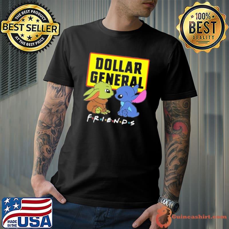 Stitch and Baby yoda Dollar general friends shirt