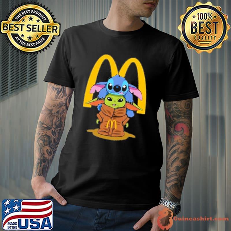 Stitch and baby yoda MCDONALD'S shirt