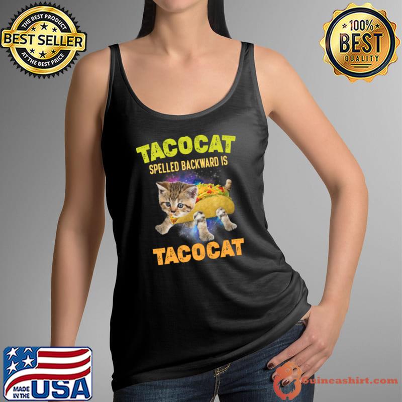 Tacocat Spelled Backward Is Tacocat Cat And Taco Lover Mexican cat T-Shirt Tank Top