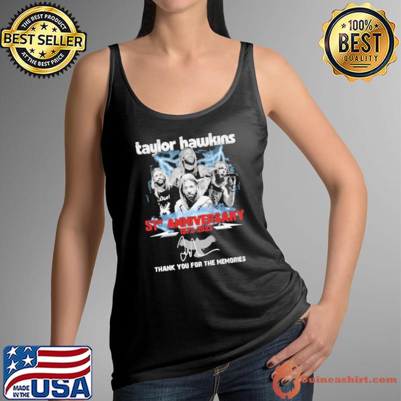 Taylor Hawkins 51st anniversary 1972-2023 thank you for the memories signature s Tank Top