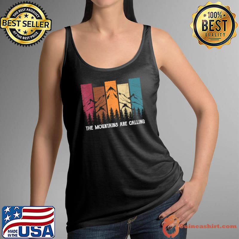 The Mountains Are Calling Vintage Outdoor Enthusiast T-Shirt Tank Top