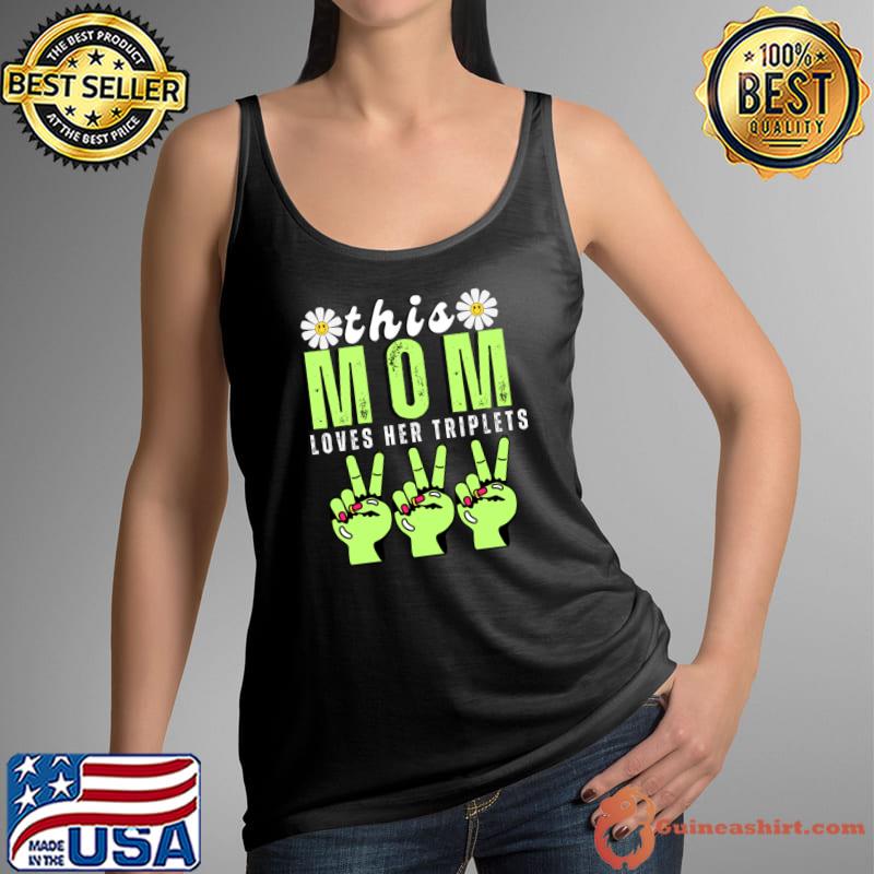 This Mom Loves Her Triplets Floral T-Shirt