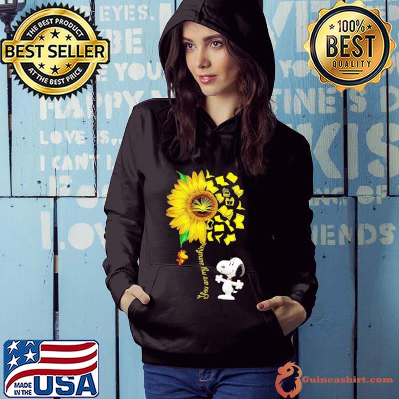 You are my sunshine snoopy and woodstock sunflower book s Hoodie