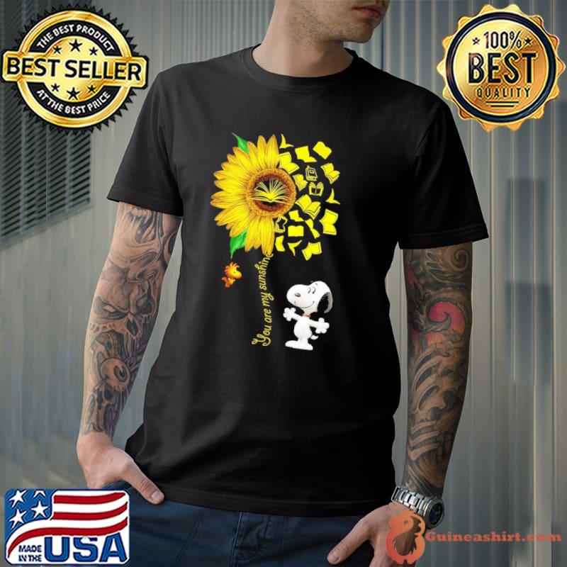 You are my sunshine snoopy and woodstock sunflower book s Unisex