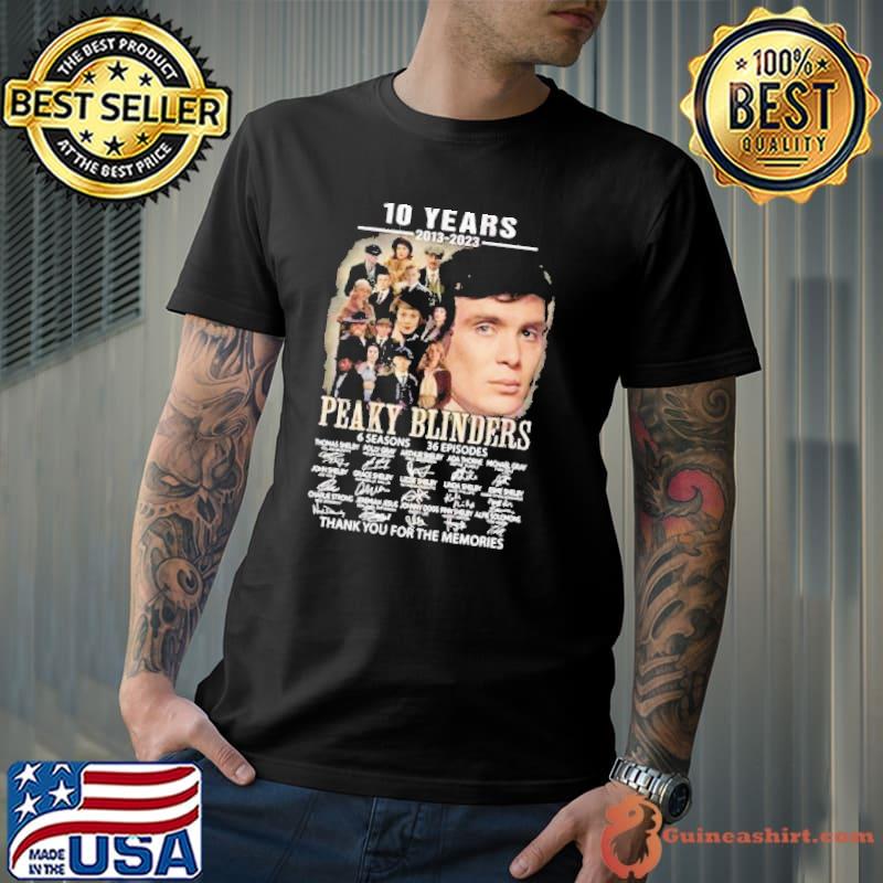 10 years 2013 2023 Peaky Blinders thank you for the memories signature shirt