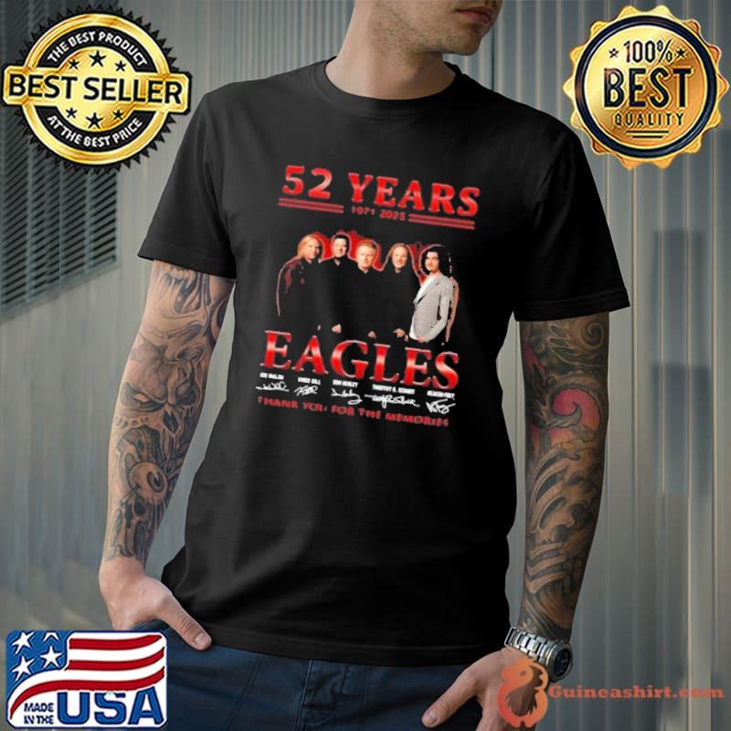 52 years 1971 2023 Eagles thank you the memories signature shirt