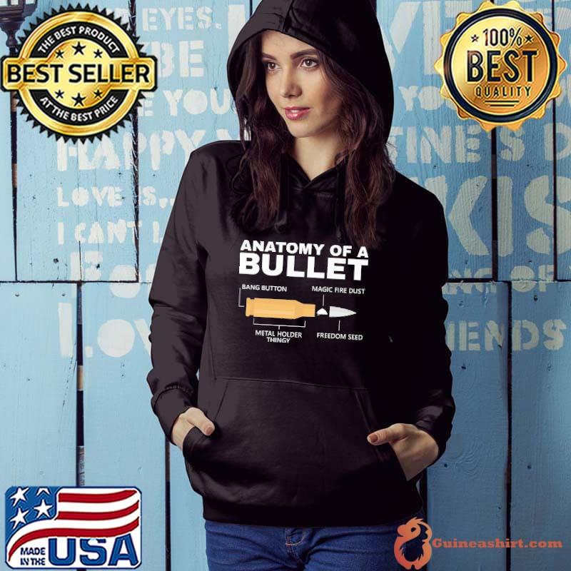 Anatomy of a bullet bang button magic fire dust gun s Hoodie