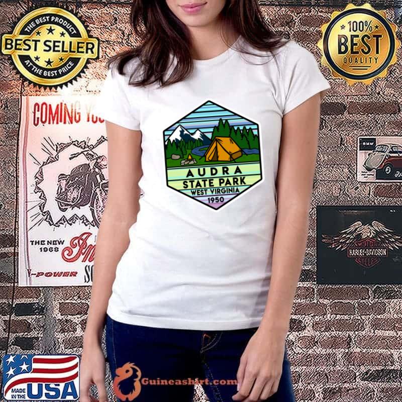 Audra State Park West Virginia Hexagon Camping Vintage T-Shirt