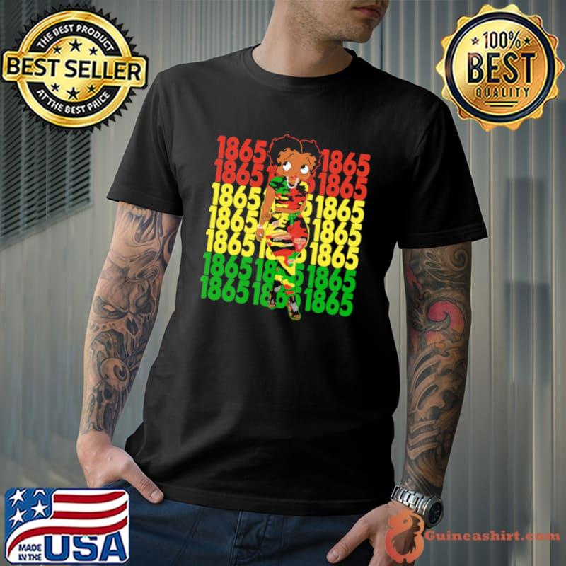 Betty Boop Love Juneteenth 1865 color shirt